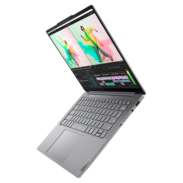 Left-side ports include an HDMI & 2 USB-C ports for connecting your peripherals & data transfer on the Lenovo Yoga Pro 7i Gen 9 laptop.