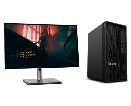 Lenovo Workstation ThinkStation P2 Tower (i7 32GB 1TB) + Monitor ThinkVision P27h-30 (27