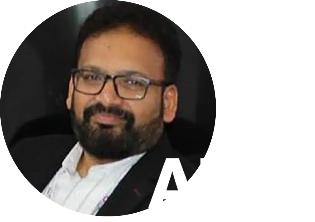 Satish Vasu and the AHB.ai logo