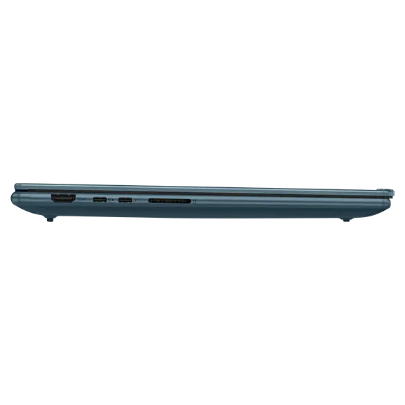 Left view of a Tidal Teal Lenovo Yoga Pro 9i Gen 8 (14 Intel), closed