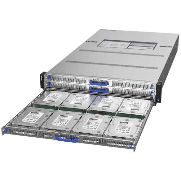 ThinkSystem HS350X V3 three-layer storage trays extended