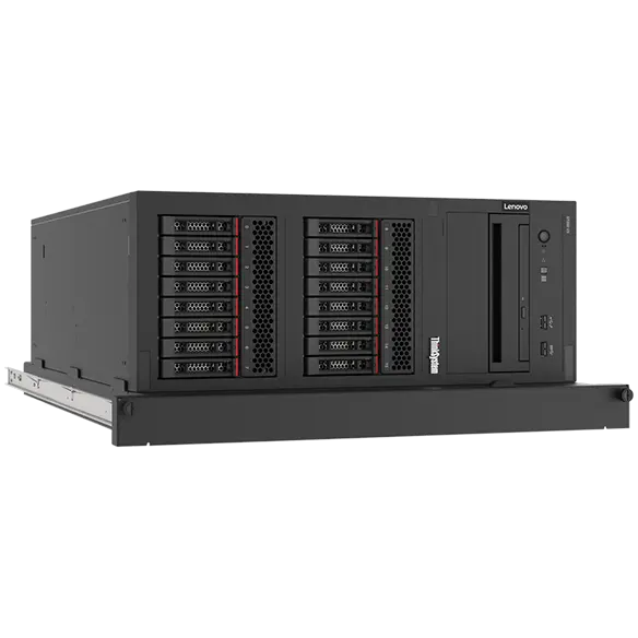 ThinkSystem ST250 V3 front view showing rack tray