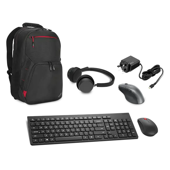 

Lenovo Accessory bundle - 16" Backpack, Wireless Headset, Wireless Keyboard & Mouse, USB-C Adapter, Rechargeable Mouse