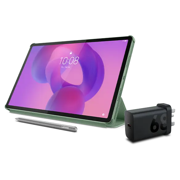 

Lenovo Idea Tab Pro (8GB 256GB) (Wifi) - Luna Grey + Pen, Charging Adaptor & Folio (Green) MediaTek Dimensity 8300 Processor (3.35 GHz )/Android/256 GB UFS 4.0