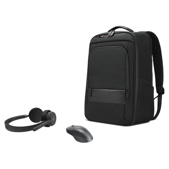 

Lenovo ThinkPad Professional 16” Backpack Gen2 + Lenovo Wireless VoIP Headset (Teams) + Lenovo Professional Bluetooth Rechargeable Mouse