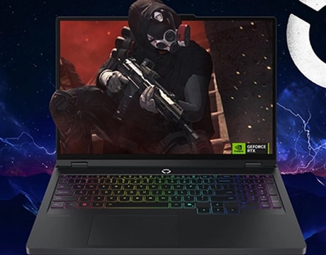 Emphasizes Legion Pro 5i Gen 10’s RTX graphics for intense, competitive gaming visuals.