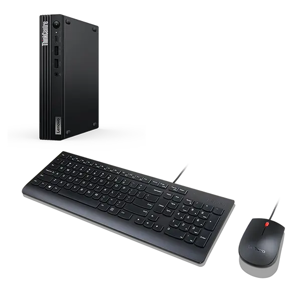 Lenovo ThinkCentre M70q G5 (i5-14500T 16G 512G W11Pro) + Mouse e Tastiera cablati Processore Intel® Core™ i5-14500T vPro® di quattordicesima generazione (E-core fino a 3,4 GHz P-core fino a 4,8 GHz)/Windows 11 Pro 64/512 GB SSD TLC Opal