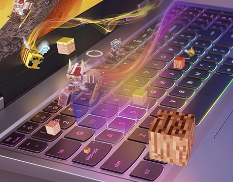 Captures responsive keys and dynamic gaming action on the LOQ 15IRX10 keyboard.