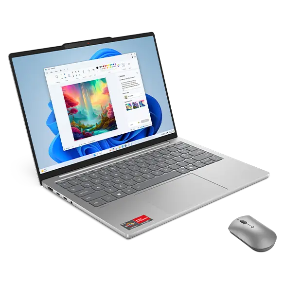 Lenovo IdeaPad Slim 5 13" (R7-16GB-512GB) + Maus AMD Ryzen™ 7 7735HS Prozessor (3,20 GHz bis zu 4,75 GHz)/Ohne Betriebssystem/512 GB SSD M.2 2242 PCIe 4.0 QLC