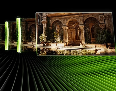 מחשב נייח LOQ Tower 17IAX10 91AY001QYS מבית Lenovo DLSS 4 technology boosts frame rates and enhances image quality with NVIDIA RTX 50 Series on the Lenovo LOQ Tower 17IAX10 desktop.