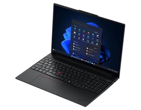 Lenovo ThinkPad E16 Gen 3 (16” AMD) laptop boasts ergonomic keyboard with smooth touchpad & dedicated Copilot key for effortless multitasking.