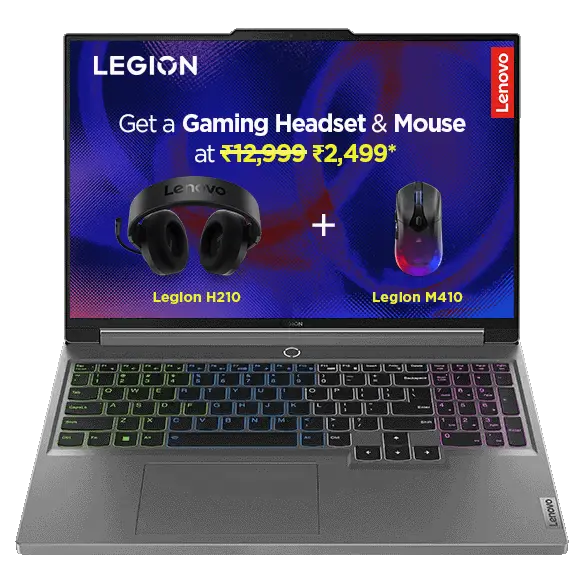 Lenovo Legion 5i 14th Gen, 40.64cms - Intel-14th Generation Intel® Core™ i7-14650HX (E-cores up to 3.70 GHz P-cores up to 5.20 GHz)-512 GB SSD  TLC-16 GB RAM