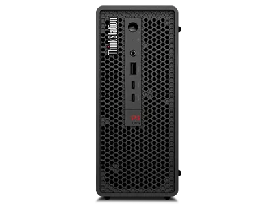 Lenovo ThinkStation P3 Ultra SFF Gen 2 Workstation – vertikal ausgerichtet, Vorderansicht