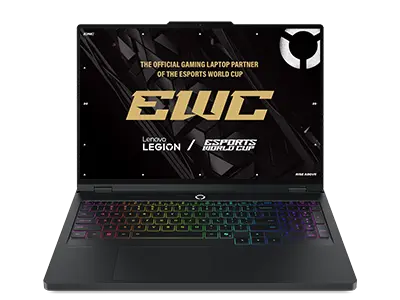 Front view of Legion Pro 5i Gen 10, built for high-performance gaming with a full-size keyboard.