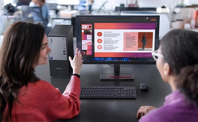 Lenovo ThinkCentre Neo 50t Gen 6 (Intel) Tower comes with advanced AI capabilities to simply operations & task management for amplified productivity.