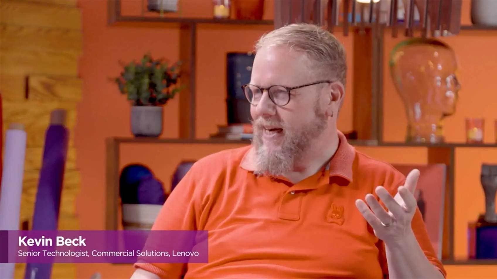 Kevin Beck in the Lenovo Studio.    