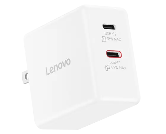 Lenovo 65W デュアルUSB Type-C GaN ACアダプター(ケーブル付き