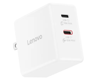 Lenovo 65W デュアルUSB Type-C GaN ACアダプター(ケーブル付き