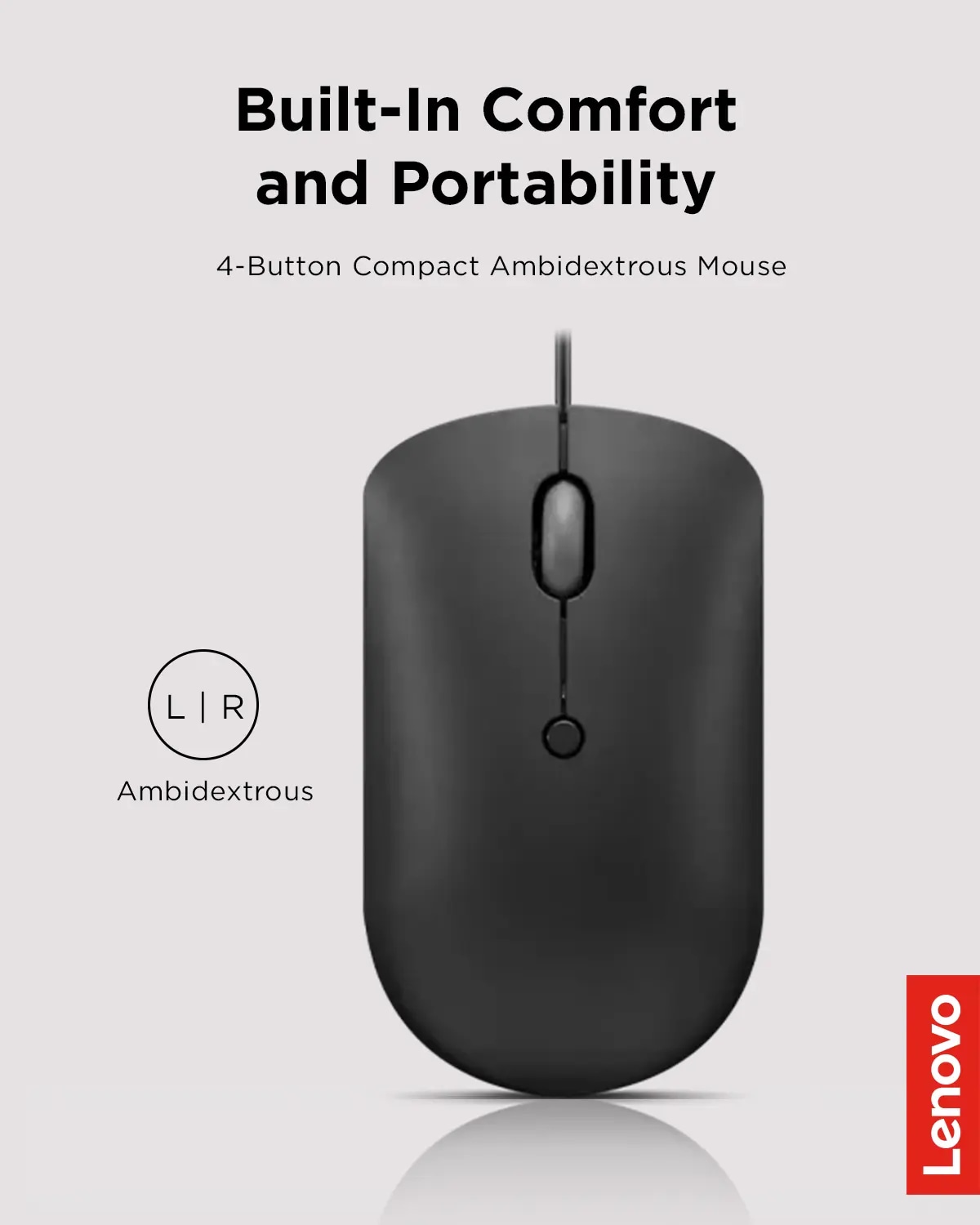 Lenovo 400 USB-C Wired Compact Mouse | GY51D20875 | Lenovo US
