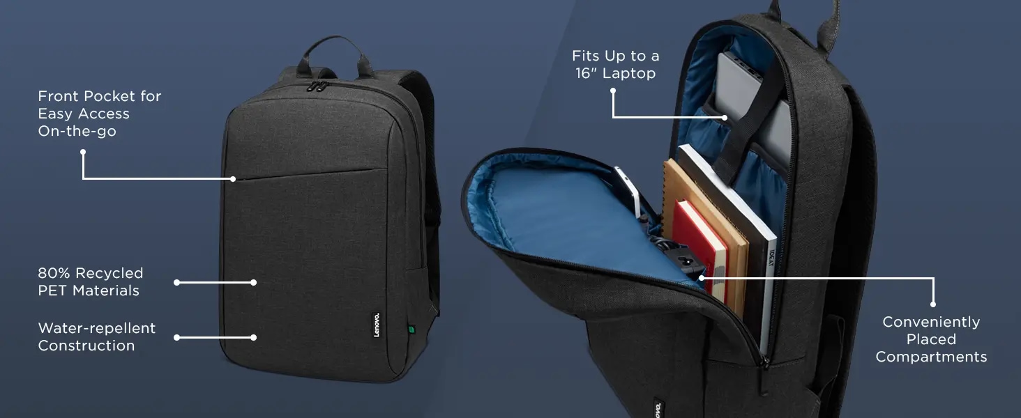 High quality & Durable Laptop Backpack | Black (ECO) | GX41L83768