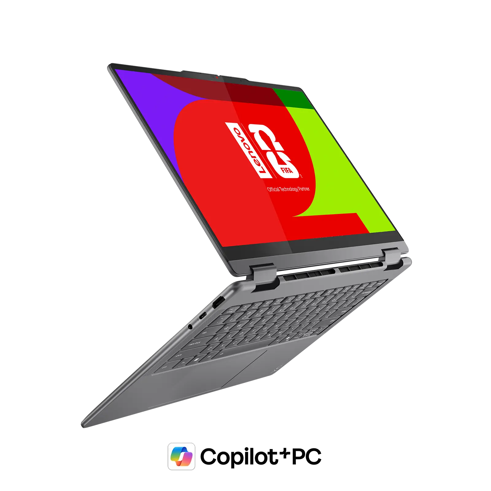 The Yoga 7i 2-in-1 Gen 10 (16 Intel) opened 240 degrees, showing display and keyboard.