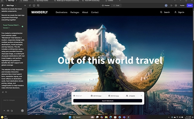 Screenfill of a Wanderly page מחשב נייד Yoga 9 2-in-1 Aura Edition 14IPH11 83SE001MIV מבית Lenovo