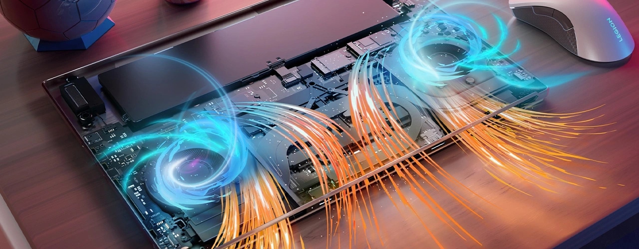 Legion Coldfront Hyper helps the Legion 7a Gen 11 laptop stay cool and perform better. מחשב נייד Legion 7 16AGP11 83Q8002CIV מבית Lenovo