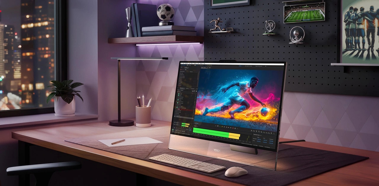 Yoga AIO i Aura Edition PC | 32 inch All-in-One PC for Creators