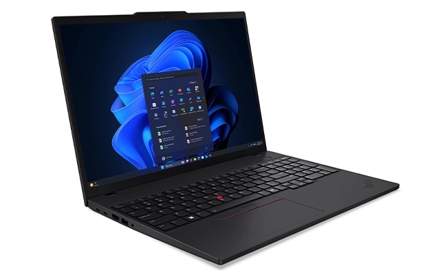 The revamped keyboard includes tactile markers on the Lenovo ThinkPad T16 Gen 4 laptop, including power in, volume up / down, Insert, Enter, Fn, F & J.