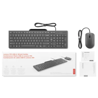 Lenovo 310 USB-A 有線キーボード & マウスセット | GX31R09786