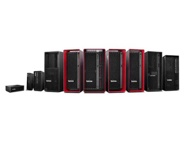 Range of compact, tower & rack workstation designs built for scalable performance in the ThinkStation P Series.