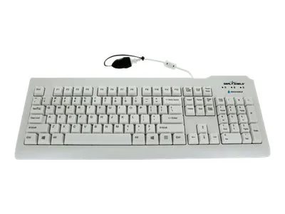Seal Shield Waterproof Medical-Grade Wired Keyboard - White 