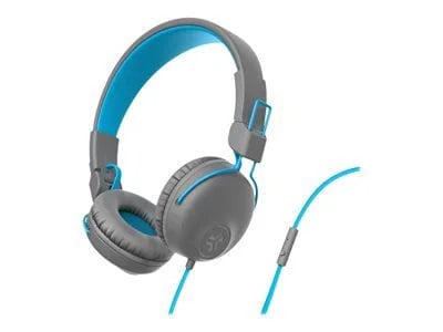 JLab Studio Wired On-Ear Headphones - Gray/Blue