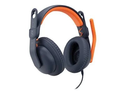 Photos - Headphones Logitech Zone Learn EDU Over-Ear USB-C Headset - Black/Orange 78370750 