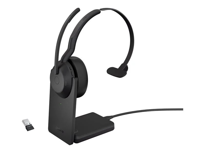 Jabra Evolve2 55 UC Wireless Mono Headset with Charging Stand