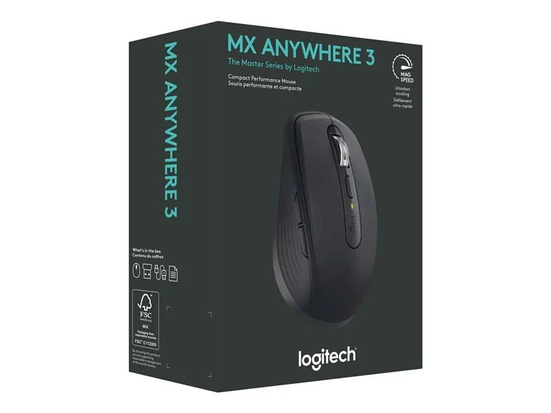 Logitech MX Anywhere 3 Compact Performance Mouse - Black