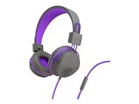 JLab JBuddies Studio Wired Headphones - Gray/Purple