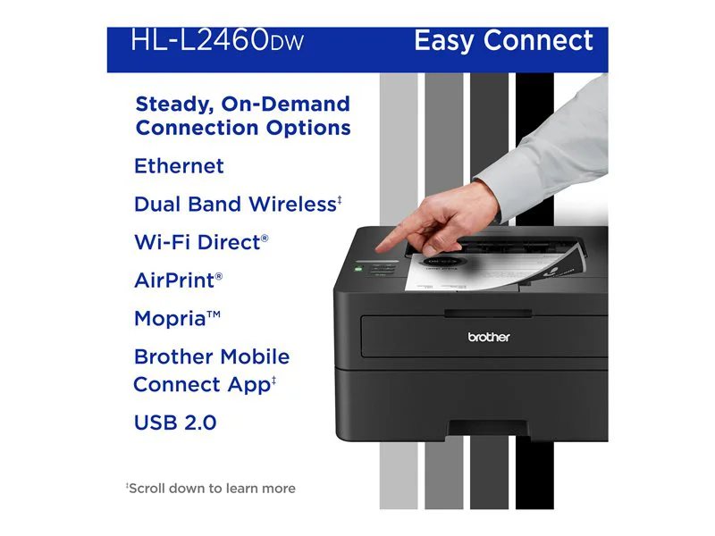 Brother HL-L2460DW Wireless Black-and-White Refresh Subscription