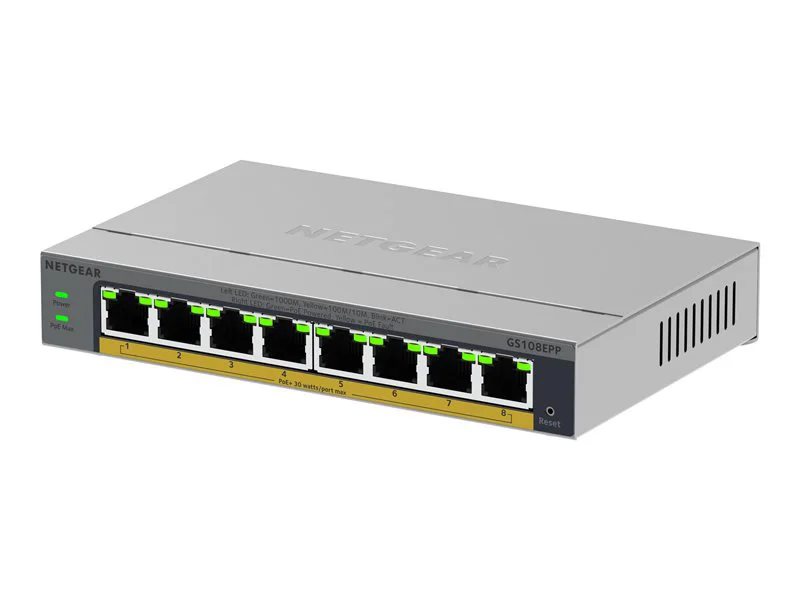 Netgear 8-Port High-Power PoE+ Gigabit Ethernet Easy Smart Managed