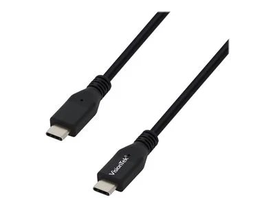 Photos - Cable (video, audio, USB) VisionTek USB-C to USB-C - 3ft/1m - Black 78285377 