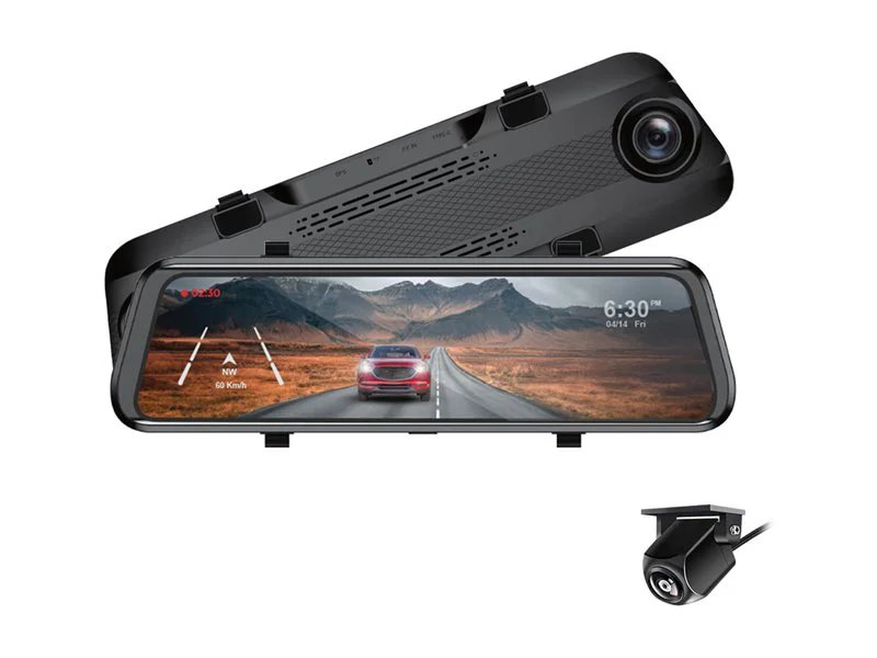 GekoGear Orbit D100 2 Channel 1080P Front / 1080P Rearview Mirror