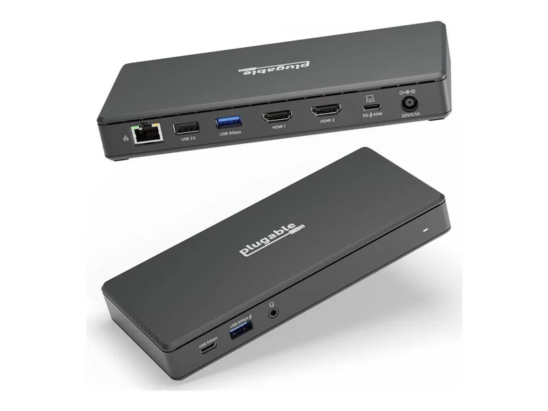 その他 plugable USB-C 4K DOCKING STATION Plugable USB-C Dual HDMI Display Docking Station with 65W
