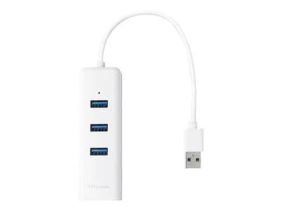 Photos - Network Card TP-LINK USB 3.0 to Gigabit Ethernet Network Adapter with 3-Port USB 3.0 Hu 