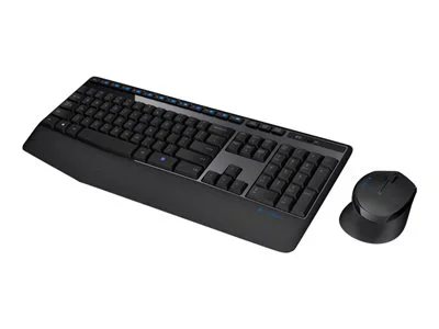 Logitech MK345 Comfort Wireless Keyboard and Mouse Combo with Palm Rest - Black