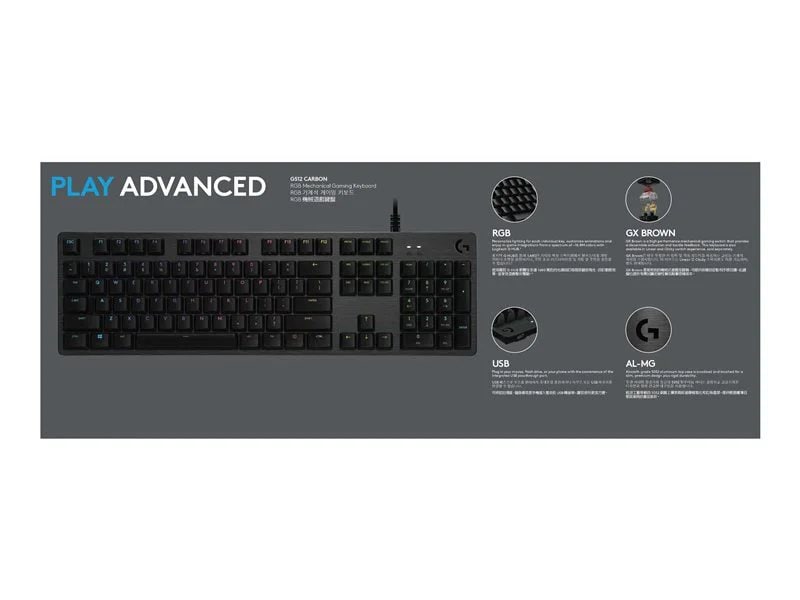 Logitech G512 CARBON LIGHTSYNC RGB Mechanical Gaming Keyboard with