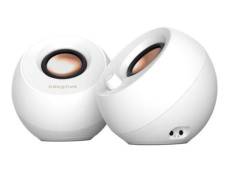 Creative Labs Pebble Pro 2.0 Portable Bluetooth Speaker - White