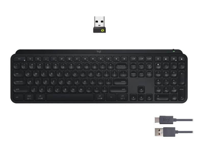 Logitech MX Keys S Wireless Keyboard with Smart Actions Shortcuts Black  Bundle
