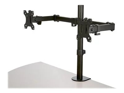 StarTech.com Desk Mount Dual Monitor Arm - Desk Clamp / Grommet VESA Monitor Mount for up to 32" (17.6lb/8kg) Displays - Ergonomic Articulating Monitor Arm - Height Adjustable/Tilt/Swivel/Rotating