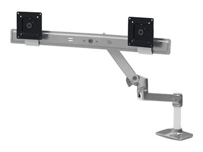 

Ergotron LX Desk Dual Direct Arm (polished aluminum) with 2 Piece Clamp