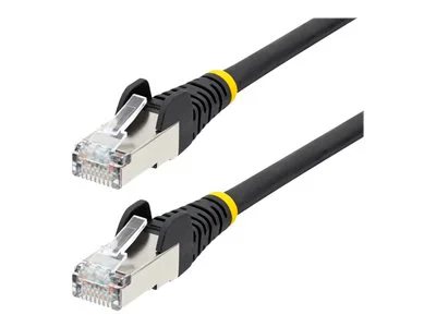 StarTech.com 10GbE 500MHz 100W PoE++ Snagless RJ-45 w/Strain Reliefs S/FTP Network Patch Cord CAT6a Ethernet Cable, 3m/10ft - Black